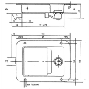 Håndtagslås 140 x 108 x 38 mm komplet indeni...