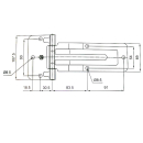 Bisagra de puerta lateral, Nirosta L186 x W69 x H13.5 mm