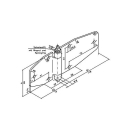 Cerniera porta in acciaio inox 65 x 118 x 73 x 3 mm