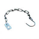 Safety chain, metal, with plate, galvanized steel, 320 mm