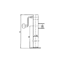 Stopa podporowa z korba, ocynkowana, rura R 60 x 4 mm...