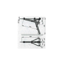 Ausdrehstütze verzinkt ALKO System-Chassis A 505 mm B 470 mm C 260 mm D 190 mm