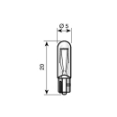 Lampada con base in vetro NARVA 12V 1.2W base W2x4.6d