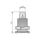 Lampada con base in plastica 24V 1.2W marrone EBS R6