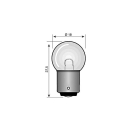 Bombilla Osram 12V 10W base BA15s