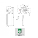 SPP angle lever lock right, size 1, ZB-12...