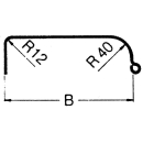 Doppelachskotflügel Profil 12/40 B220 R375 L1980 S1550 H375