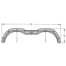 Profilé de garde-boue double essieu AL-KO 12/40