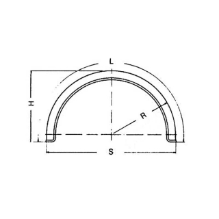 Blechkotflügel B220 R375 L1210 S750 H390