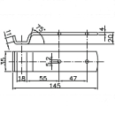 SPP - uchwyt licznika, Z-01A, 145 mm, ocynkowany