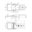 SPP - serrure excentrique, ZB-07, 174 mm, support rond,...