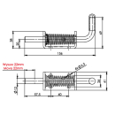 SPP - verrou à ressort, ZB-08, 155 mm,...