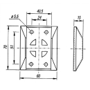 Protective edging for hook and holding part