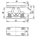 Soporte de puerta completo, blanco, plástico