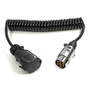 Spiral cable 12V 7-pol. Alu plug...