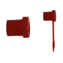 Protective caps PVC signal red for conical grease nipples