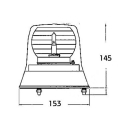 Zwaailicht 12 / 24V geel