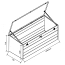 Transportkist van verzinkt plaatstaal L1840 x W730 x...