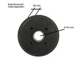 Bremstrommel passend Knott 200 x 50, RA: 100 x 4 Loch Typ 20-2425/1