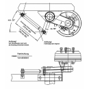 Assale ammortizzatore pneumatico blu monoasse / assale...