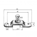 Rungenhalter 10 x 40 mit Stellschraube, verzinkt