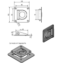 Gegenplatte Zurrmulde Art.Nr. 1840259, mit Ring & Feder 131 x 142 mm