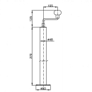 Tube support manivelle Ø 48 x 420 mm