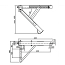 Winterhoff - support rotatif, 500 kg, droit, longueur 480...