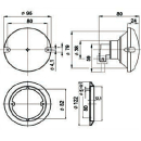 Bremsschlussleuchte, BRS 710-W, Klarglas, Zentralstecker, abgewinkelt