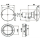 Nebelschlussleuchte, SN 710-W, Klarglas, Zentralstecker, abgewinkelt