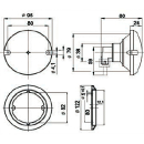 Reversing light, W 710-W, clear glass, angled central plug