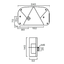 Multipoint II 5-pin left tail, brake, indicator, NSL,...