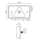 MultiLED, destro con riflettore triangolare, RFS, attacco...