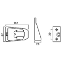 Aufhängehalter zur Flexipoint I und Squarepoint, gerade 100 mm lg.